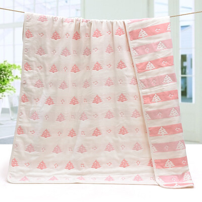 

80 Cotton Knitted Gauze Jacquard Children Covered by Super Soft&Cute Square Baby Children Quilt Towel