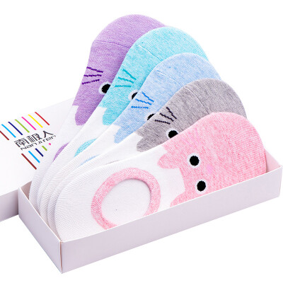 

Jingdong Supermarket Antarctic socks pure color cotton men&women socks male comfortable business socks sports boat socks invisible socks NJRYXW cat star mixed color 5 double