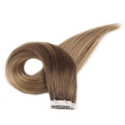 Amazing Star Brazilian Virgin Hair Straight Human Hair Extensions Tape In Hair Color 1 1B 2 4 6 27 99J PU Hair 18 inch