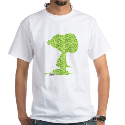 

CafePress - Snoopy Clover Pattern T-Shirt - 100 Cotton T-Shirt White