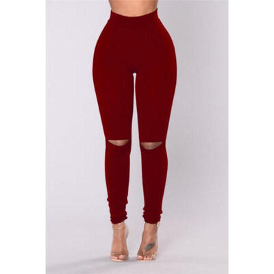

Womens Stretchy Ladies Slim Fit Ripped Skinny Jeggings Pants Trousers Leggings