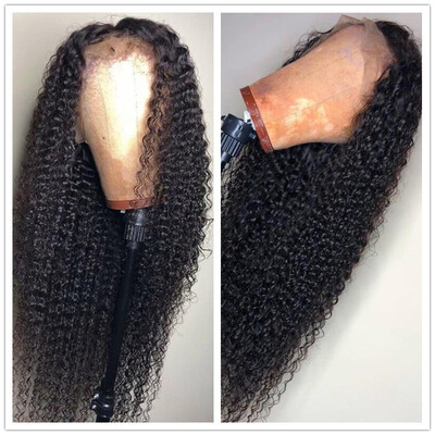 

Bouncy Curly Lace Front Wig 150 Density Human Hair Wigs Brazilian Hair Pre-plucked Hairline with Baby Hair