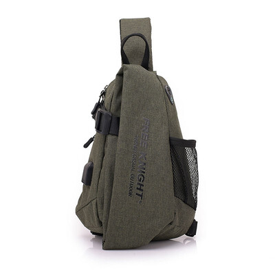 

NeillieN Male Chest bag USB Charging Sling Shoulder bags Mens Leisure Messenger Bag Crossbody ultra-light Outdoor Tourism bags