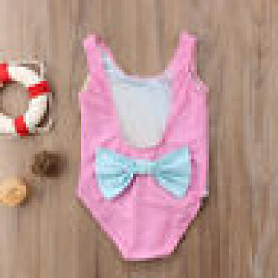 

Kids Baby Girl Bikini Rainbow Backless Bowknot Swimwear Swimsuit Beachwear 1-6T