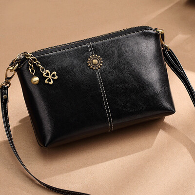 

Nalandu Nalandu Lightweight Large Capacity Mother Diagonal Bag Lady Multifunction Clutch Bag Leather Bag XB20013- Wine Red