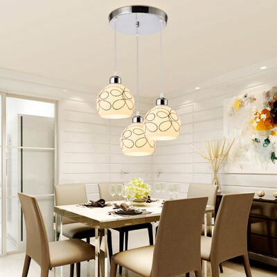 

JUEJA Modern Pendant Light 3 Heads E27 Indoor Lighting for Dining Room Livingroom Bedroom Decoration Lamp