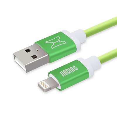 

JINDING JD-P013 Apple data cable iphone mobile phone fast charge usb data cable support iphone5 6s 7 Plus SE ipad air mini 15 m green