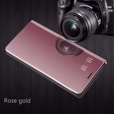 

Goowiiz Phone Case For Iphone XXsXs MaxXR Luxury Slim Mirror Flip Shell Stand Leather Smart Cover