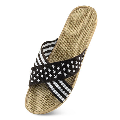 

[Супермаркет Jingdong] Королевский музыка хлопок и белье перетащить мужчин и женщин пары крест с льна тапочки YT3607 кофе 260 ярдов