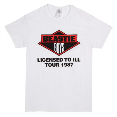 

Beastie Boys Licensed To Ill Tour 1987 Adult White T-Shirt