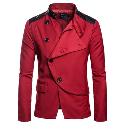 

AOWOF2018 autumn new foreign trade mens European code personality suit jacket large size casual single blazer