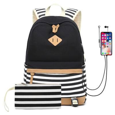 

2018 new casual backpack shoulder bag solid color Oxford cloth backpack female middle school student bag Korean version