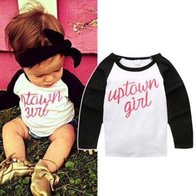 

Toddler Baby Kids Girls Clothes Long Sleeve Cotton T-shirt Tops Outfits Blouse