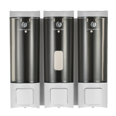 

CHUANGDIAN Manual Soap Dispensers Wall-mounted Three Chamber Shampoo Box Shampoo Shower Gel Liquid Soap Dispensers Rest Room Washr