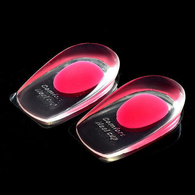

1 pair Heel Support Pad Cup Gel PU Shock Cushion Orthotic Insole Plantar Care KM