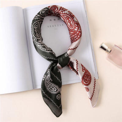 

UK Womens Square Satin Silk Scarf Scarves Bandanas Head Wrap Shawl 7070cm