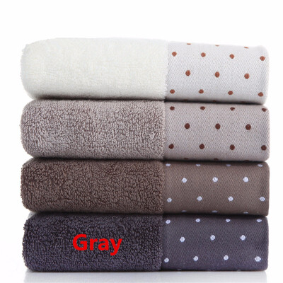 

34x72cm 100 Cotton Absorbent Dot Pattern Solid Color Soft Comfortable Men Women Bathroom Travel Hand Face Towel