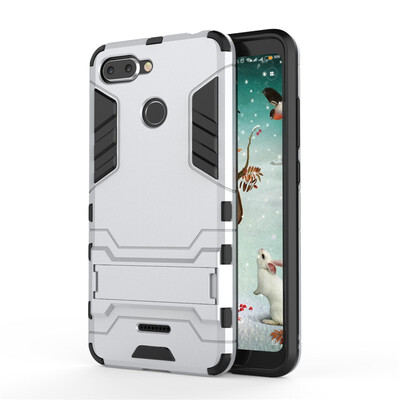 

Fecoprior TPU PC Case For Xiaomi Redmi 6 Redmi6 Back Cover Stand Armor Shield Celulars Fundas Coque