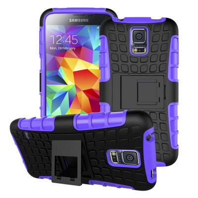 

Fivice Samsung S5i9600 Case TPU anti-fall tire pattern back clip bracket phone case