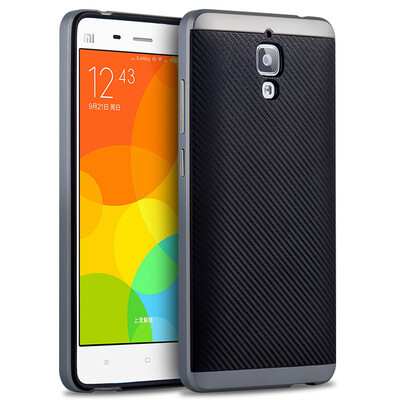 

MOONCASE Xiaomi 4 случая Роскошные углеродного волокна [ударопрочный] Гибкая съемная PC рамка бампера + Бронированная ТПУ обложка чехол для Xiaomi Rice 4 Mi4