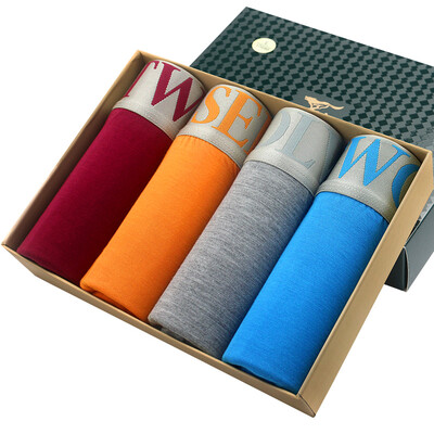 

SEPTWOLVES 95129-3 Mens Ice Silk Waistline Breathable Sports Boxer Shorts Multicolor XXL 3pcs