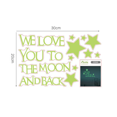 

Wall stickers Glowing Star Glowing font decoration childrens bedroom living room kindergarten baby room DIY Christmas