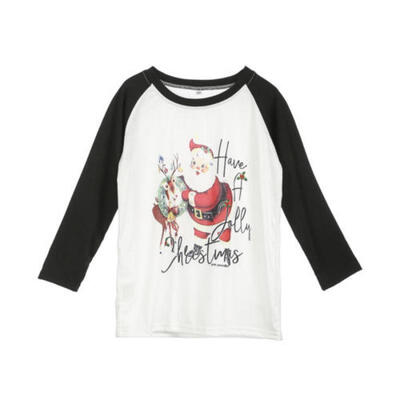 

AU STOCK Christmas Women Kids Girls Long Sleeve Santa Claus T-shirt Shirt Tops