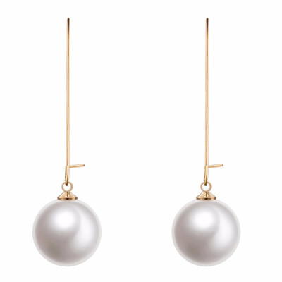 

Yoursfs Ear Hook Fashionable Pearl Ear Hangs contracted temperament Popular Eardrop Pearl Earring Long Style Round imitation Pearl