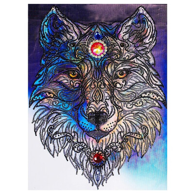 

UpperX Special Shaped Diamond Embroidery Animal Wolf Mosaic Picture of Rhinestones DIY Diamond Painting Cross Stitch Home Decor