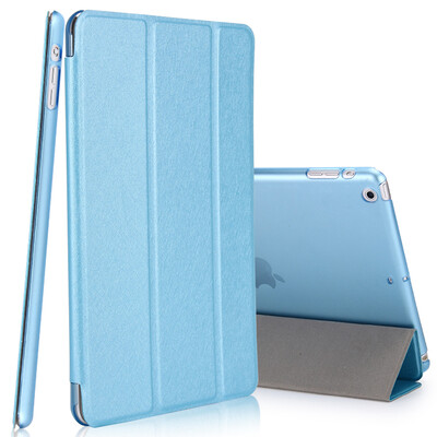 

KOOLIFE Apple iPad AIR1 Дело Шелковая манжета Кожаная рукава Wake Up / Трио Кожаный чехол / Кронштейн iPad iPad1 Flat Case 9.7 "- Синий