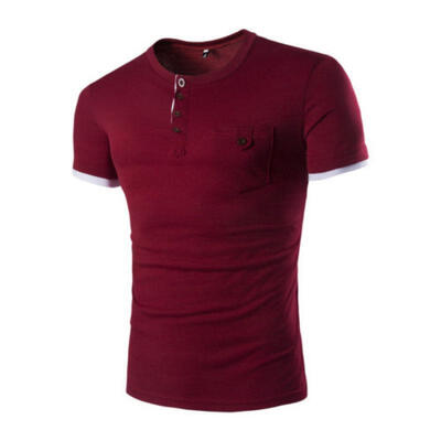 

Mens Short Sleeve O Neck Pocket T-Shirts Fashion Casual T-Shirts Tee Tops