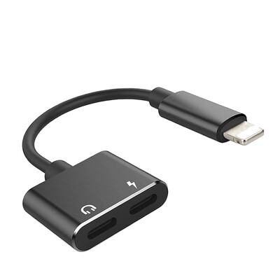 

2 in 1 Lightning Audio Charging Adapter to Earphone AUX Cable for Listening Music Charging Converter For iPhone X 8 7 iPod iPad iO