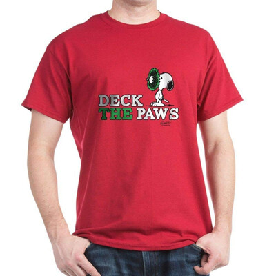 

CafePress Snoopy Deck The Paws - 100 Cotton T-Shirt