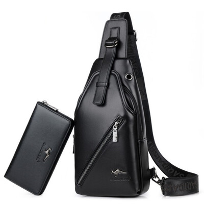 

Chest bag mens single shoulder slant sports satchel youth leather bag mens bag