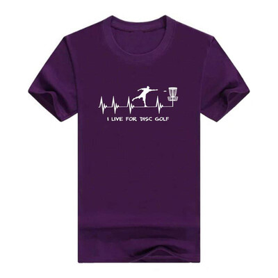 

Disc Golf Gift I Live For Disc Golf Heartbeat Heart Premium Men T-Shirt