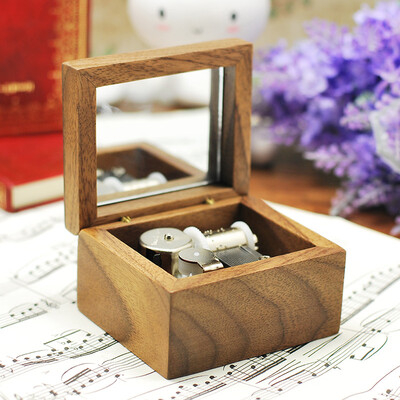 

Yunsheng Valentines Day Gifts Birthday Gifts Girls Creative Gifts Music Box Walnut Decoration Music Box Silver Movement