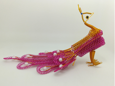 

peachick Creative handicraft aluminum wire aluminum wire model decoration Folk handicraft handmade Phoenix