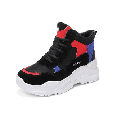 

2018 autumn thick bottom increased old shoes female Harajuku casual flame shoes fashion wild sports shoes student tide shoes