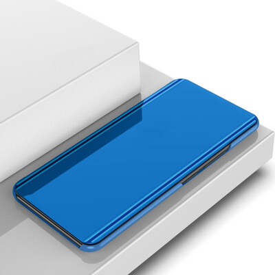 

MOONCASE Huawei Y6 2018 Bracket Plating Mirror Leather Case - Blue