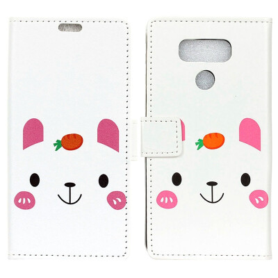 

MOONCASE LG V40 ThinQ Painted Leather Case - Radish Rabbit