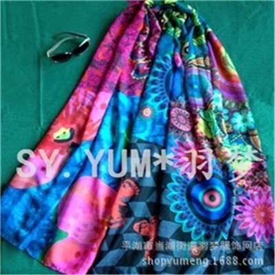

New Fashion Summer Beach Scarves Print Desigues Women Scarf Cute Cappa Sun Block Voile Shawl Shirts