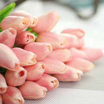 

20 pieceslot Artificial Tulip Flower PU Artificia Flower bouquet Real Flowers Home Wedding Decorative Flowers