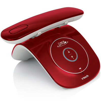 

VTech (Vtech) VT2033CN цифровых беспроводной телефона автономного Bluetooth телефоны Аксессуары для винтажа домашнего офиса беспроводных принимающего выглядеть красными