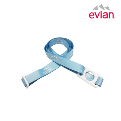 

Evian evian custom water bottle lanyard blue&pink random shipping