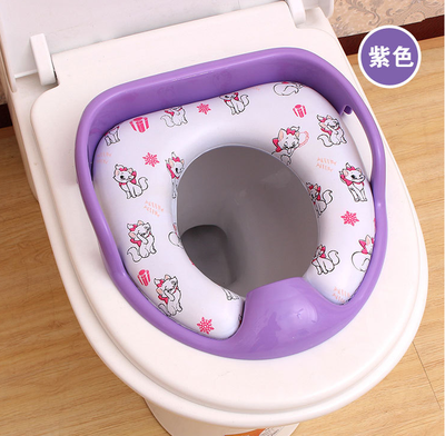 

Auxiliary toilet seat for children Cartoon soft PU baby boy toilet seat closet