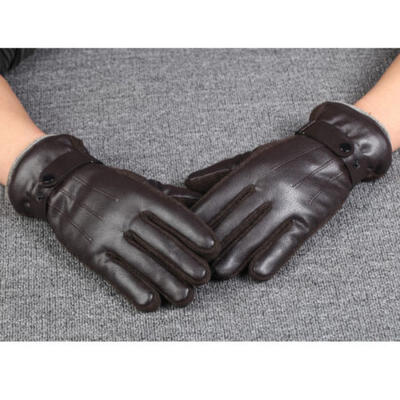 

Men Warm Soft Cashmere Leather Male Winter Waterproof Gloves Driving 1 AD UK