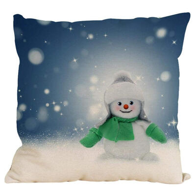 

UpperX Vintage Printing Christmas Sofa Bed Home Cafe Decor Pillowcase Square Linen Throw Pillow Cover45x45cmH