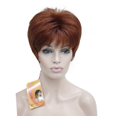 

StrongBeauty Womens Short Straight Synthetic Daily Wig Orange Brown Blonde 5 Color Choices