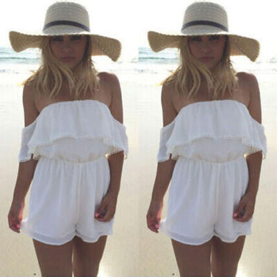 

Ladies Clubwear Off-Shoulder Playsuit Bodycon Party Jumpsuit&Romper Trousers Hot