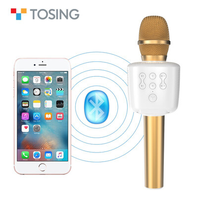 

TOSING 015 2019 New Portable Karaoke Microphone Wireless Blue tooth Speaker Handheld Music Player KTV Travel Support TF card Play